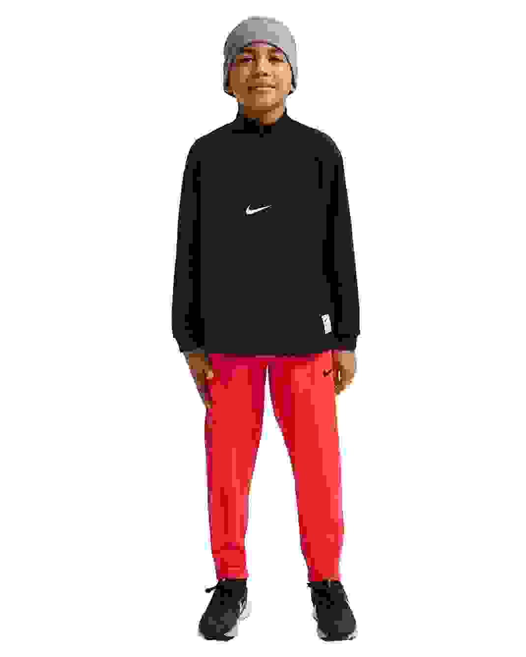 Nike Pro Dri-FIT Big Boys' Red Fleece Pants